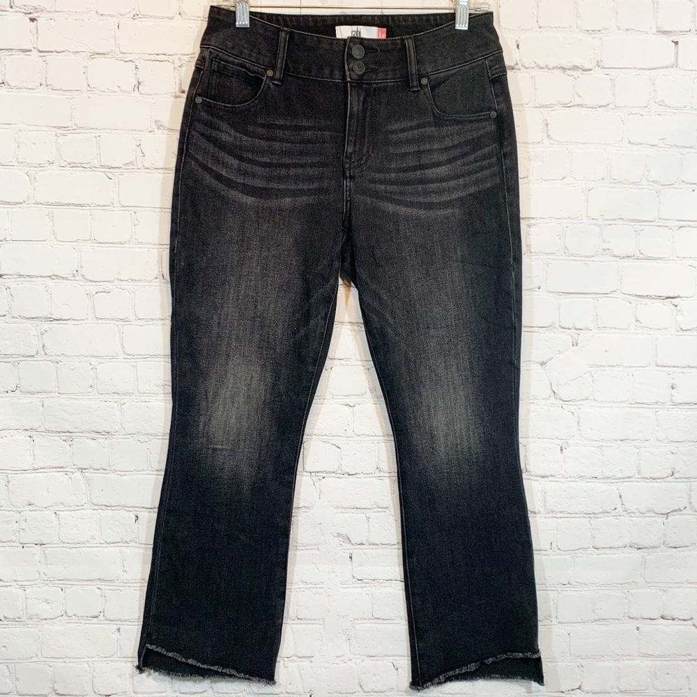Cabi Jeans Hi Low Crop Jean Black